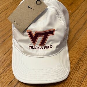 Nike White Track & Field Cap with VT Logo Virginia Tech
